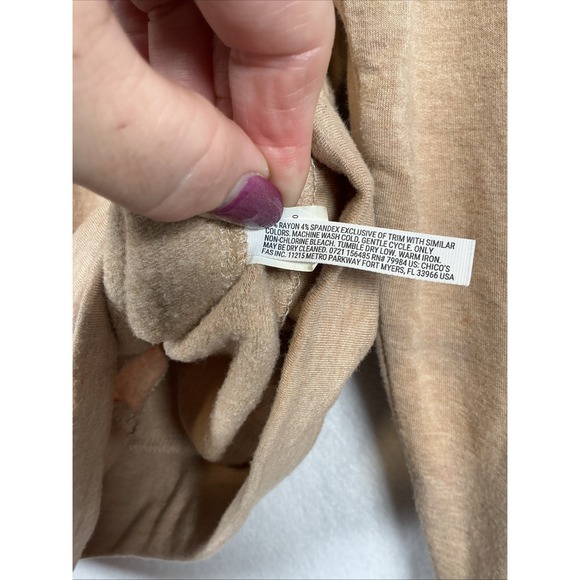 Soma WKND Tan Zip Up Hoodie Sweatshirt Heathered XS 570311115 - Picture 3 of 7